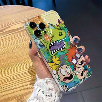 动漫手机壳，卡通绿色霸王龙图案，时尚简约，保护性强。防水防震防摔防刮