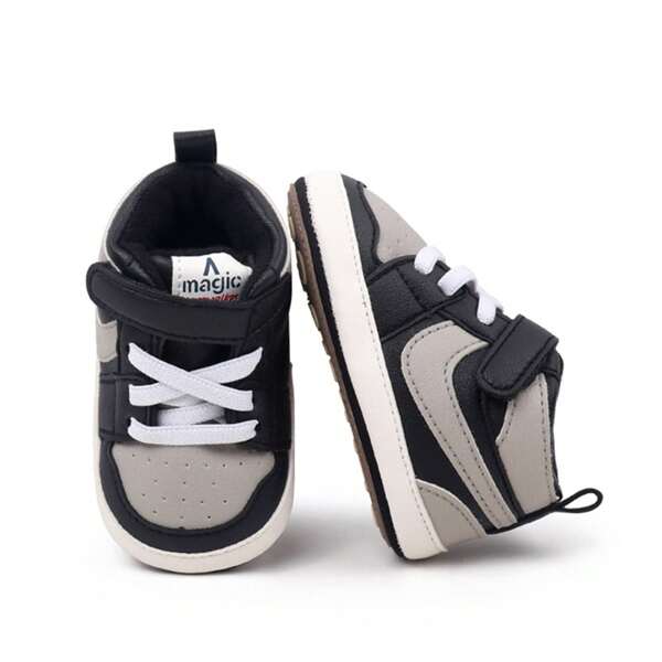 Toddler Boys Sneakers Casual Contrast Color Soft Sole Baby Flats Breathable Infant Walking Shoes For Newborn