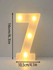 1pc 16cm Illuminated Letter Light, LED Alphabet Light, Glowing Letters, 26 Letters And 10 Numbers, Suitable For Various Occasions Like Parties, Proposals, Birthdays, Etc. - 暖白光 - 查看 38