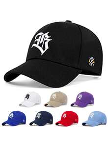 1pc Embroidered Letter A Adjustable Baseball Cap, Outdoor Sun Protection Casual Hat Suitable For Spring Autumn Travel Beach Vacation, Unisex Y2K Style Hat - Baseball Cap - View 16