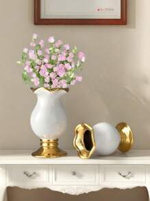 1PC Ceramic High-End Artistic Style Rose Vase Suitable For Placing Entrance Flower Vases, TV Cabinets Beautiful Decoration Vases, Office Desktop Beautiful Decoration Vases