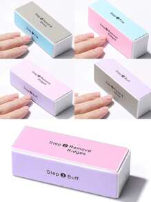 1pc Professional 4 Step Polishing Blocks Multi-Purpose Sponge Nail Polisher Color Polishing Blocks Professional Nail Tools Shiny Nail Polishing Files Manicure Pedicure Nail Care Nail Art 320/600/800/4000 Grit For Polishing Shiny