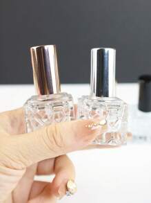 1/4PCS 10ml Rose Gold Perfume Spray Bottle Screw Top Perfume Spray Bottle Water Cube Perfume Sample Bottle Perfume Dispenser Bottle Portable Mini Sprayer, Refillable, Travel Friendly, With Fine Mist Sprayer Back To School