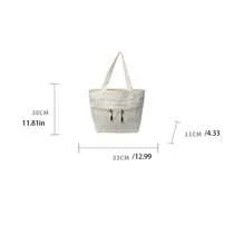 1pc Large-Capacity Canvas Tote Bag For Women, New Style 2025, Suitable For School And Commuting, Crossbody Bag.
