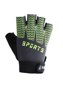 1 par de guantes deportivos antideslizantes para niños, de media-dedos | Deportes al aire libre, ciclismo de montaña, pesca, adecuado para niños y niñas