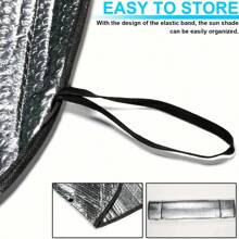 1 pieza Parasol de confort de verano para el automóvil - Protección UV, aislamiento del calor y bloqueo de la luz para el parabrisas delantero, accesorios de automóvil, esencial para el auto