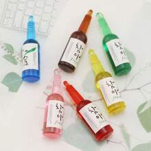 10 mặt dây chuyền nhựa thu nhỏ - Đồ trang trí chai rượu và đồ uống trong suốt 40mm có nắp nhiều màu, tuyệt vời để làm đồ trang sức DIY, vòng tay, vòng cổ, hoa tai, phụ kiện móc chìa khóa - Nhiều màu - Xem 4