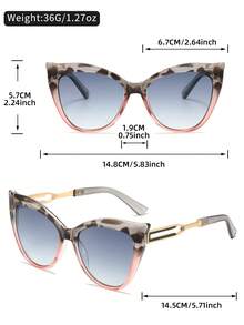 Óculos femininos LINFEMAND com armação grande e design exclusivo olho de gato, perfeitos para festas e para um visual urbano e sofisticado. Um presente surpresa ideal para qualquer ocasião.