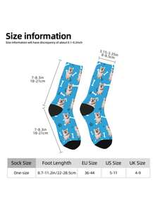 Custom Pet Portrait Socks, Personalized Smiling Face Photo Printed Funny Socks, Gag Gifts Socks With Faces For Men And Women, Christmas Gift - Multicolor - View 4