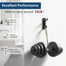 5pcs Heavy Duty Adhesive Wall Hooks - No Drill Sticky Hangers For Bathroom, Kitchen, RV - Modern Black Finish, Holds Coats, Towels, Umbrellas, Bathroom Hooks, Utility Hooks