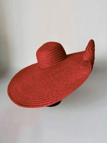 1 件女式/特大檐 70 厘米/27.56 英寸直径草帽太阳帽夏季圆顶太阳帽遮阳帽沙滩旅行帽 - 70cm/27.56in 大帽簷 - 查看 24