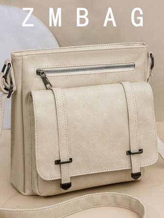 1 件最新款式高端女士单肩包大容量商务通勤单肩包欧美复古 PU 小方包，适合外出、购物日常使用