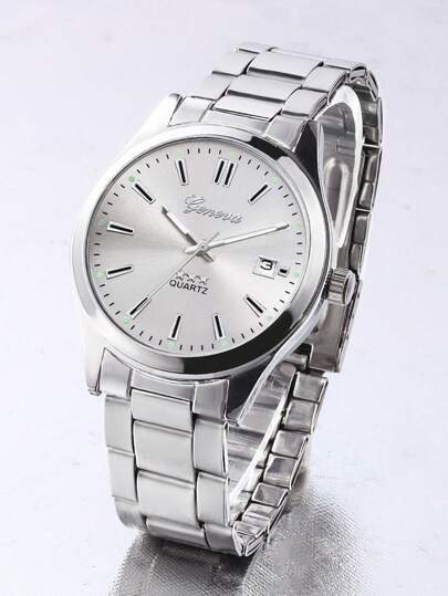 Alloy Strap Calendar Horloge Single out Box, Sports, Business, Wear Successful People view 4