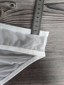 DomiGe 1 件性感男士低腰卡通大象鼻子弹力网眼内裤 - 白色 - 查看 4