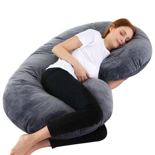 3kg 6,6 lbs Cuscino a U per donne incinte, per dormire, allattare, gravidanza, supporto totale per schiena, pancia, anche, gambe, con rivestimento rimovibile