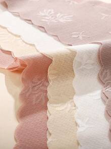 7pcs/Set Women Floral Print Smooth Fabric Seamless Panty With Scalloped Hem, Comfy Casual Ladies Underwear