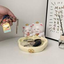 Adorable Cat Shaped Jewelry Tray - Ideal For Home & Garden Decor, Can Store Jewelry, Necklaces, Rings, Candy, Multipurpose Storage Organizer, Summer Storage Gift