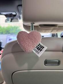 可爱治愈系毛绒爱心汽车椅背挂钩车内座椅收纳用品装饰车内摆件女