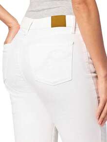 Women's Stretch Tight Jeans, Cropped Jeans Shorts, Mature And Elegant Style, Suitable For Summer Wear-Valentine's Day Casual White - White - View 6