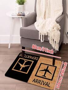 1/2 Pcs Jet Plane Takeoff & Landing Anti-Slip Doormat, Suitable For Entryway, Door Mat, Kitchen And Bathroom Home Decor - Kitchen Rug Set, Rectangular Rug, Home Decor - Multicolor - View 5