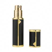 香水旅行喷雾器，真皮底部填充可再填充香水瓶，迷你古龙水香水分配器，防晒喷雾瓶，便携式喷雾器口袋大小，适合飞机旅行礼物 - 彩色 - 查看 25