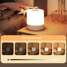 USB LED Touch Sensor Night Light - Dimmable 3-Color Bedside Lamp, Portable Mini LED Nightlight, Nursing Light For Baby, Soft Lighting, For Bedroom Decor, Lighting Decoration, USB Powered