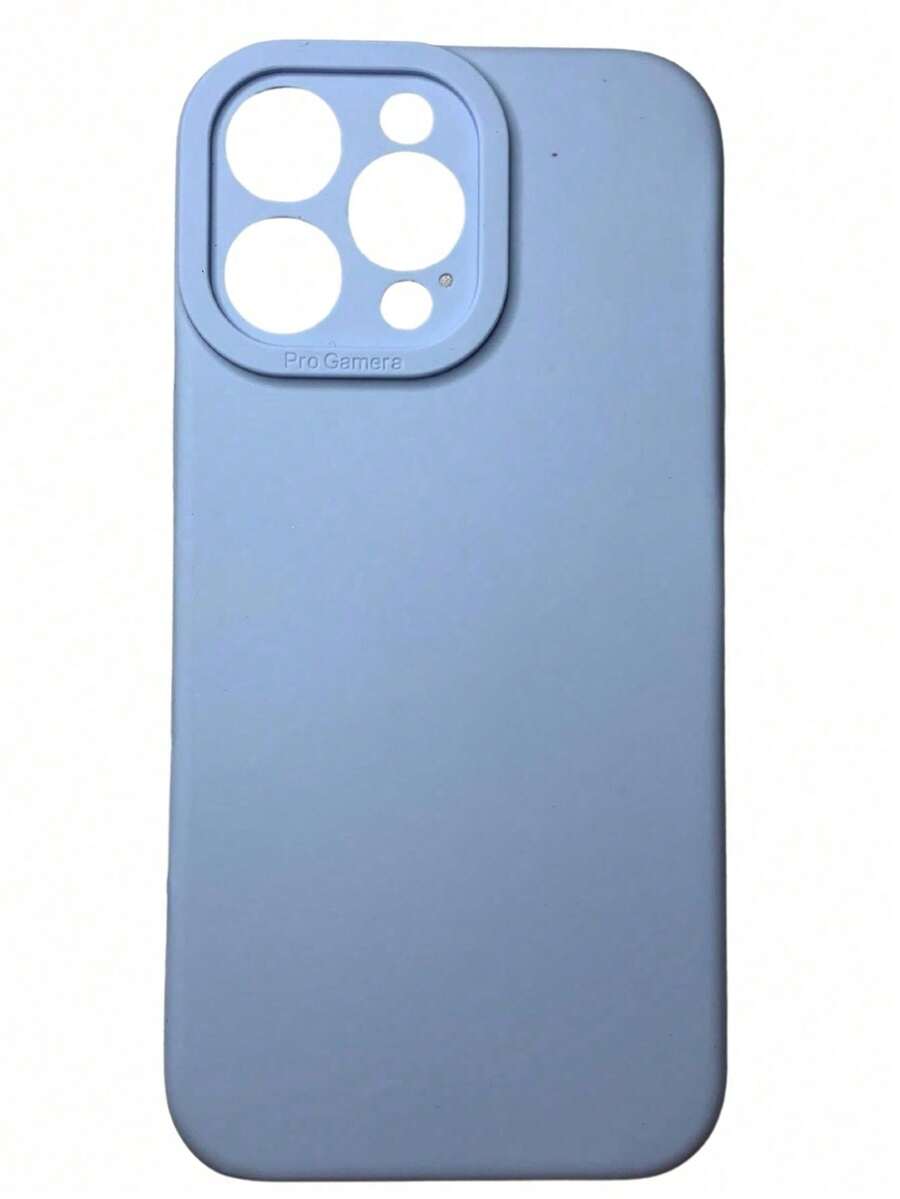 Case Cover Silicone Velvety Rubber With Closed Camera Square High Relief For Cell Phone 16 Pro Max Brown, Green, Orange, Red, Assorted Colors - Baby Blue - View 1