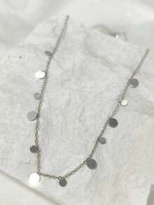 1 件简约多圆形吊坠项链，时尚独特女士珠宝（吊坠数量随机）