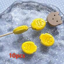 10 piezas de cuentas de peces de cristal miniatura adorables, materiales de joyería DIY para pulseras, collares, cadenas de teléfono, regalo especial para familiares y amigos