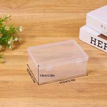 1pc Small/Medium/Large Clear Snap-Open Utility Organizer Box, Portable Storage Container For Toys, Parts And Accessories
