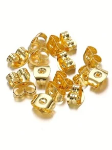 100 pezzi Di Fermagli E Fermi Per Orecchini In Acciaio Inox Dorato Accessori Fai-Da-Te Per Gioielli