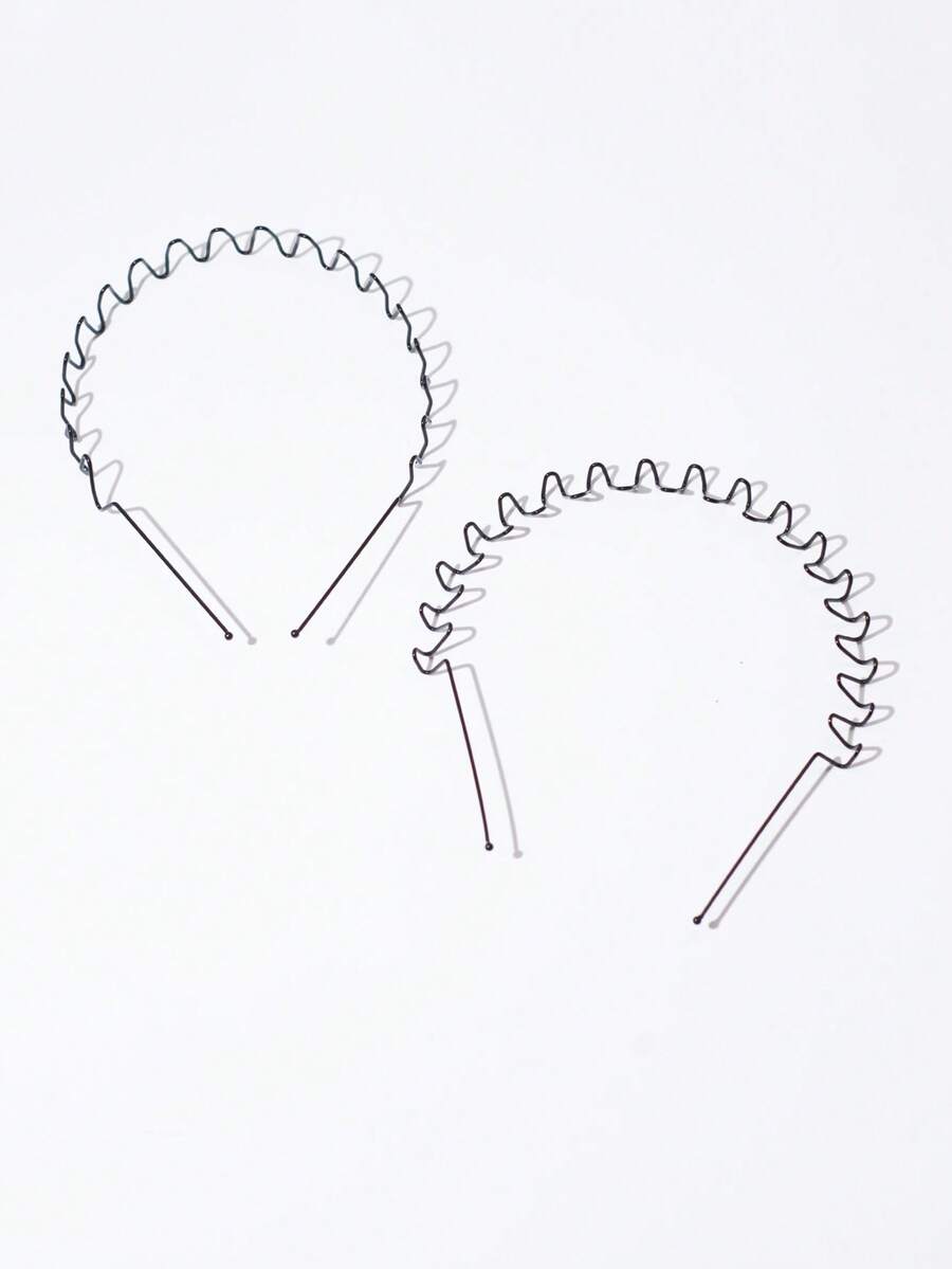 2 件男士波浪图案发带，日常和运动使用，男士头带，男士配饰，波浪头带，男士配饰，男士头饰，棒球配饰