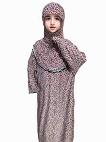 Diadema con diseño de capullos florales ditsy para niña, banda elástica ancha con estampado floral ditsy rosa y de pétalos, adecuada para usar tanto en interiores como en exteriores