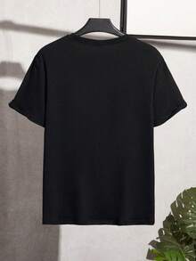 1pcs Men's Casual Round Neck Short Sleeve T Shirt Star Wars Stormtrooper Samurai Japanese Style 220g Heavy T Shirt  Ukiyoe Anime Graphic Tee Vintage Summer - 黑色 - 查看 2