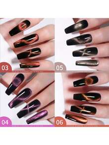 XEIJAYI 12Pcs Flashing Water Star Night Streamer Cat's Eyes Gel Nail Polish Set- Magnetic Stick Included, Easy To Match And Make Nails Look White, Ideal For Nail Salons Gift For Women - 彩色 - 查看 3