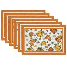 4/6 peças de caminho de mesa de Ação de Graças de outono, capa de mesa de poliéster reutilizável e lavável à máquina com abóbora, folha de bordo, girassol e design "Olá Outono" para decoração sazonal de jantar em casa