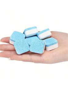 Kit 10 Washing Machine Cleaner, Solid Effervescent Tablet For Stain Removal - Màu xanh lam - Xem 9