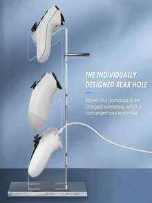 1 件通用亚克力可拆卸挂架，透明展示架，适用于手机/Switch 控制器/电子产品/PS 控制台/桌面收纳架 - 彩色 - 查看 9