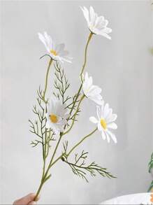 6 bouquets de 30 fleurs blanches simulées - petite marguerite, chrysanthème néerlandais, camomille, bouquet à tenir en main pour la décoration de mariage, photos de bouquet de mariée, décoration de jardin extérieur, accessoires photo, décoration de mariage d'hôtel à la maison, fournitures pour fête d'anniversaire, décoration de chambre, décoration de scène, accessoire de fête DIY, décoration d'automne