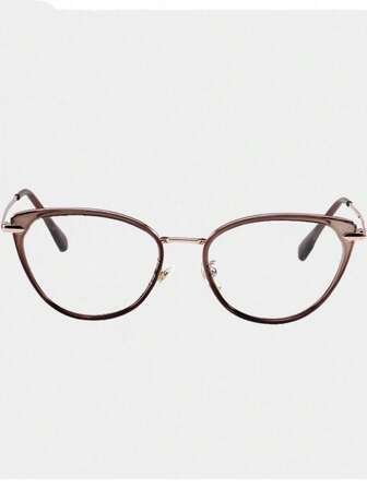 Y2K 冷茶色猫眼女式眼镜透明眼镜配件