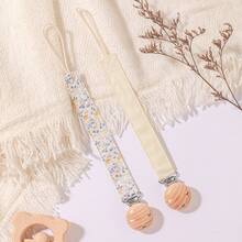 1 件婴儿奶嘴链，时尚奶嘴夹，带木制 3 孔奶嘴夹，适合婴儿女孩和男孩的礼物日常使用 - 彩色 - 查看 19