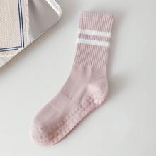 1 para/4 pary/6 par skarpetek do jogi w paski dla kobiet, silikonowe skarpetki antypoślizgowe do uprawiania sportów halowych i fitnessu, do połowy łydki, wiosna/lato