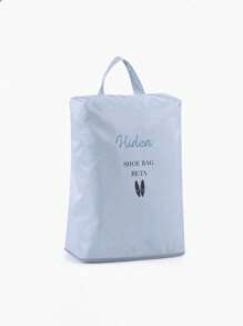 1 pièce Sac de rangement pour chaussures avec broderie personnalisée du nom, grand espace de rangement, portable et organisateur de voyage pour chaussures, sac à chaussures imperméable et anti-poussière, convient pour la gym, les sports, les voyages. Cadeau idéal pour la famille, les amis, la mère, le père. Convient pour la fête des mères, la fête des pères, la Saint-Valentin, la Journée des infirmières, Noël, anniversaire.