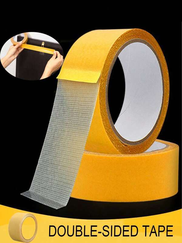 1 Roll High Strength Web Double-Sided Duct Tape, Super Adhesive Tape, Double-Sided Mounting Tape, For Carpet Edging, Props Adhesion, Wedding Decoration, Photo Frames, Home Decor, Etc.