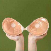 1pc Thickened Palm-Shaped Adhesive Bra Pads - Seamless, Invisible, Anti-Slip, Push-Up Nipple Covers For Small Busts - Enhances Cleavage, Breast Lift, Comfortable, Reusable, Hypoallergenic, And Sweat-Resistant Seamless Underwear Solution