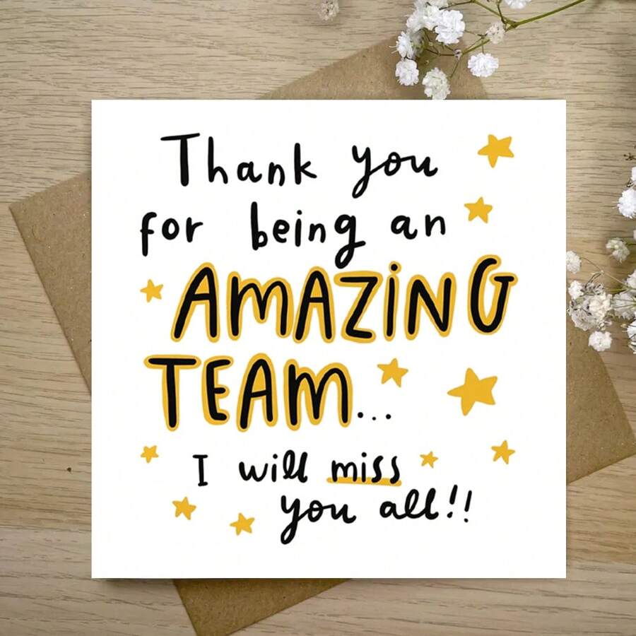 Thank You Card, Farewell Card, Birthday Card, Colleague Card, New Job Card, Funny Departure Card, Wish Colleague Good Luck Card, Colleague Friend Leaving And Starting Over