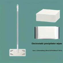 Electrostatic Dusting Mop For Home - Efficiently Removes Pet Hair, Oil Stains, And Water Marks From Floors, Furniture, And Bathroom Surfaces - Ready To Use And Throw, Easy Absorption Design, Static Dust Mop Modern Mop Design Highabsorbency Mop - Multicolor Mop - View 9