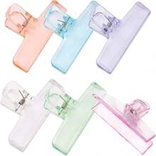 Clip trasparenti per sacchetti, confezioni di alimenti e spuntino, clip ermetiche in acrilico per sigillare ermeticamente confezioni di alimenti, pratico per la scuola e la cucina, confezione da 6 pezzi/10 pezzi/18 pezzi