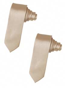 1 pieza Corbata de unicolor para hombre, corbata formal de negocio estrecha (2 pulgadas de ancho), brillante casual, adecuada para uso diario, bodas, banquetes, fiestas, eventos, regalo