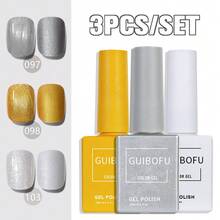 Set de 3 piezas de esmalte de uñas de gel, 0.51oz - 120 colores, arte de uñas de primavera, purpurina semi-permanente, kit de barniz para remojo para manicura y diseño de uñas, un color por frasco